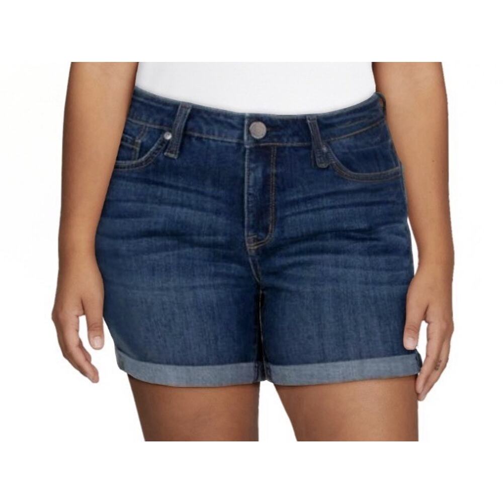 Seven7 Dark Blue Denim Jean Shorts